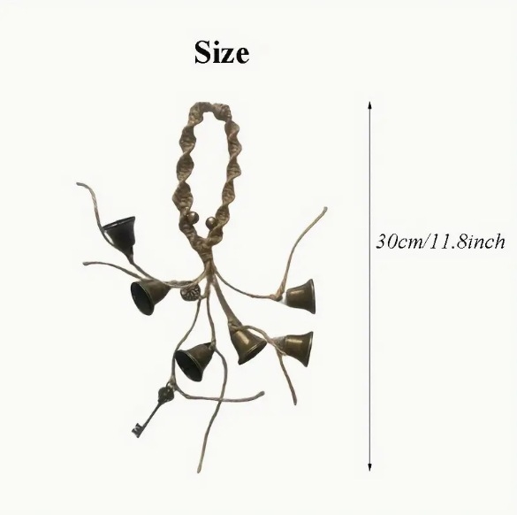 Clopot decorativ lucrat manual – Stil modern minimalist, șnur din bumbac și in