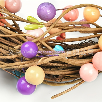 Κρεμαστό διακοσμητικό Πάσχα: στεφάνι με λαγουδάκι και αυγά, φιόγκος — Μάρκα Little Saint, Υλικό: Πλαστικό, Στυλ: Πάσχα, Κατηγορία: Κρεμάμενα διακοσμητικά