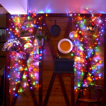 LED λάμπα κλαδιού με εύκαμπτα κλαδιά σε ρατάν για εσωτερική διακόσμηση, IP43, 3 lm, 3000K, ≤36V