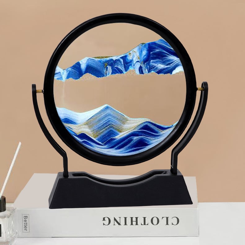 Quicksand painting διακόσμηση για σαλόνι και γραφείο – αφηρημένο γυάλινο τέχνεργο με inkjet εκτύπωση (Tempered glass; Blown; Quicksand painting; Inkjet printing; Abstract)