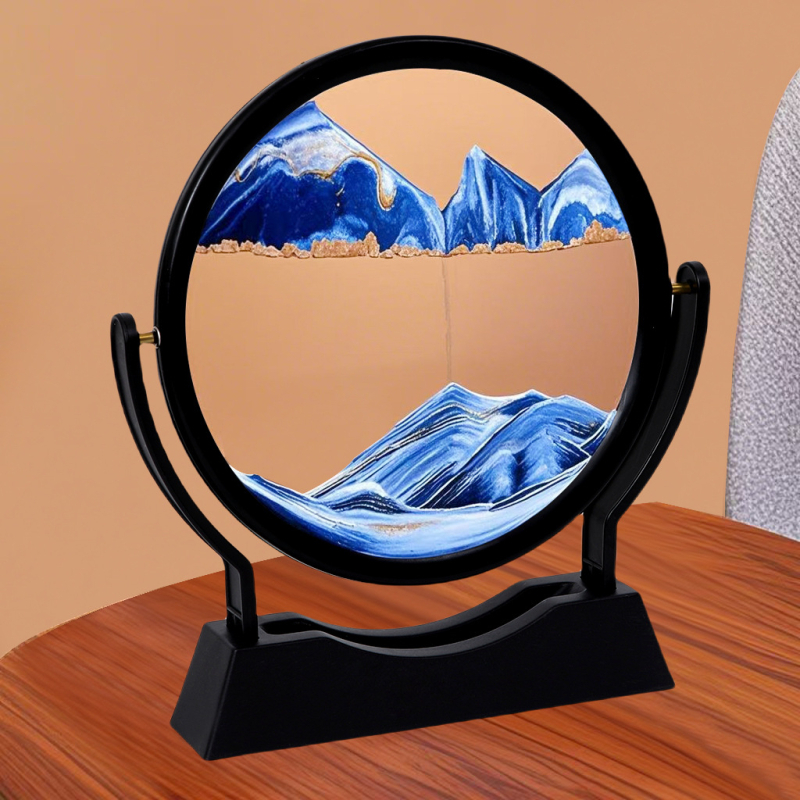 Quicksand painting διακόσμηση για σαλόνι και γραφείο – αφηρημένο γυάλινο τέχνεργο με inkjet εκτύπωση (Tempered glass; Blown; Quicksand painting; Inkjet printing; Abstract)