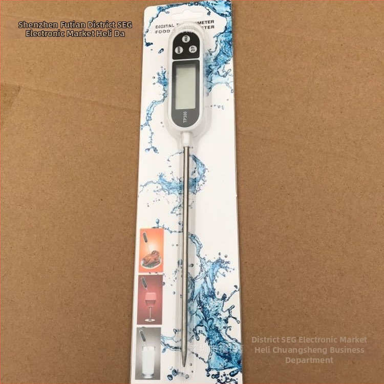 Термометър за вода за кухня и грил — цифров дисплей, стоманен игловиден датчик, резолюция 0.1°C, Haoxinda