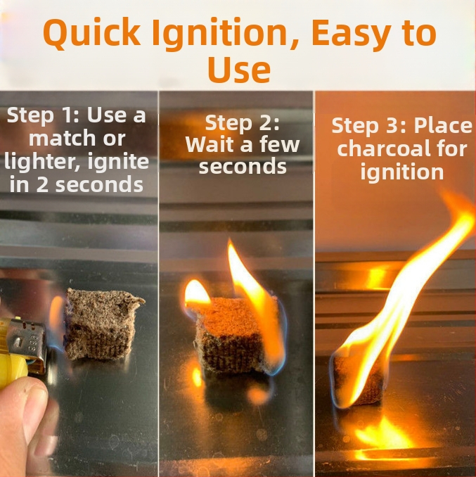 Восъчни блокчета за запалване за открито къмпинг-готвене, горивни блокове за запалване, восък за помощ при запалване (Восъчни блокчета, За къмпинг на открито, Горивен блок, Помощ за запалване)