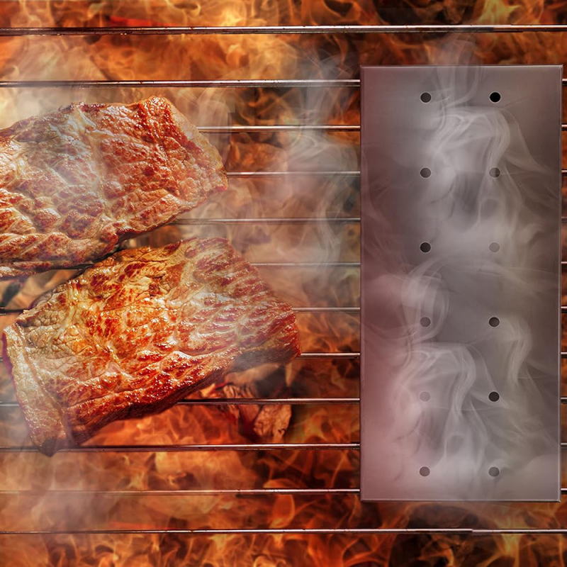 Nerūdijančio plieno rūkymo dėžutė, kvadratinė forma, 430 g, rinkinyje 40 vnt., štampuota konstrukcija