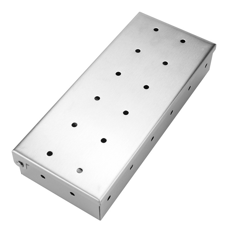 Nerūdijančio plieno rūkymo dėžutė, kvadratinė forma, 430 g, rinkinyje 40 vnt., štampuota konstrukcija