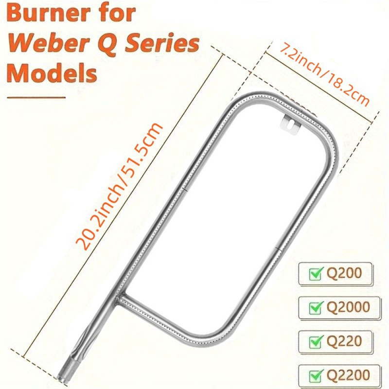 Degiklis Weber Q200/Q2000 dujų kepsniui — 304 nerūdijantis plienas