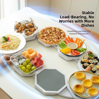 Ротационна тава за маса Lazy Susan — преносима ABS пластмаса, персонализирана с печатно лого, серия 55