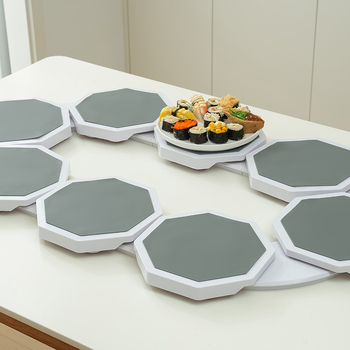 Ротационна тава за маса Lazy Susan — преносима ABS пластмаса, персонализирана с печатно лого, серия 55