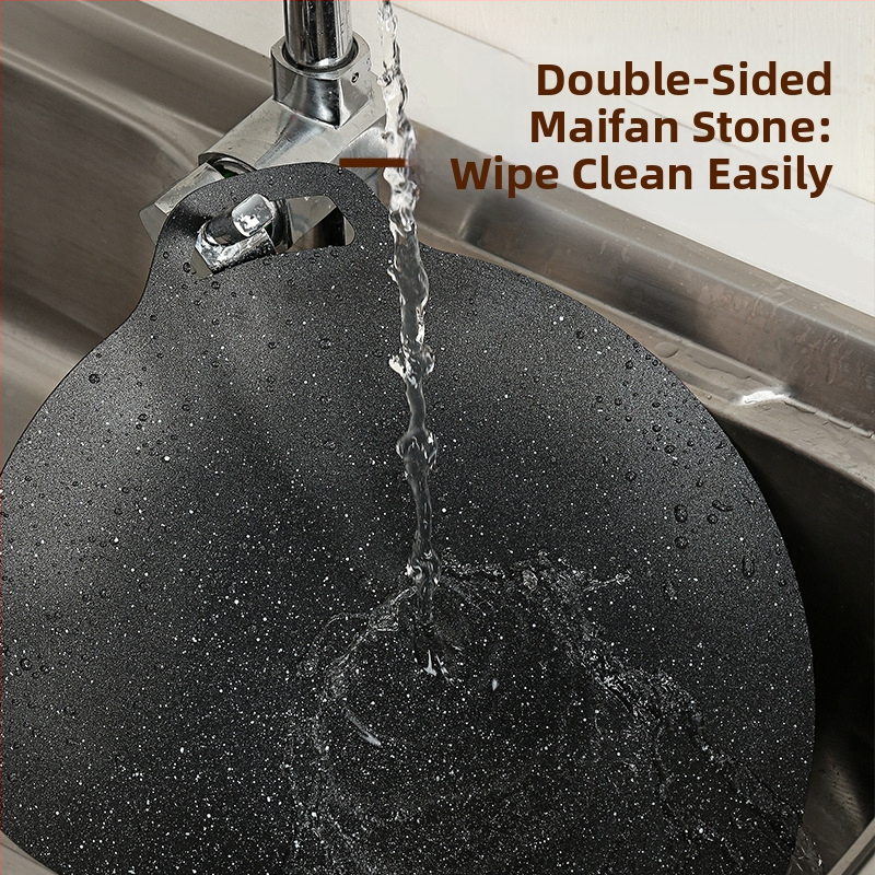 Кръгъл железен грил тиган за барбекю, корейски стил, незалепващ, съвместим с индукционни котлони