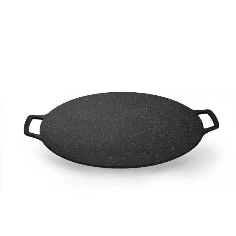 Apvali plieninė grill keptuvė, Korėjiečių stiliaus, nelipni, indukcijai suderinama