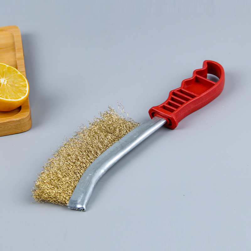 Naža tipa tērauda stiepļu suka grilēšanai – tērauda stiepļi, plastmasas rokturis, iepakojumā 100 gab., grila instruments