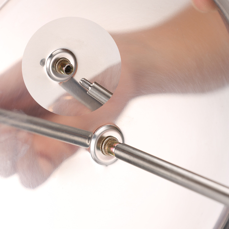 Nerūdijančio plieno šašlykų grilis su nuimamu rankenėleliu ir baze, vertikalus sustiprintas vištienos grotuvės rėmas, apvalus, svoris 0,3 kg