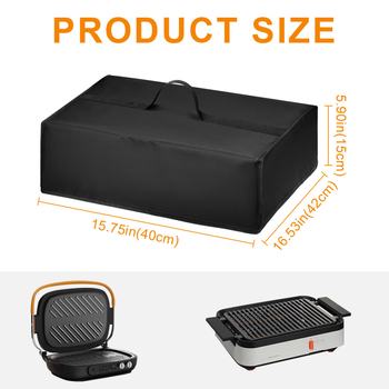 Κάλυμμα προστασίας από τη σκόνη για εσωτερικό μπάρμπεκιου, πολυεστέρας, μοντέρνο μινιμαλιστικό στυλ, ταιριάζει με NinjaGR101 Sizzle smokeless indoor grill