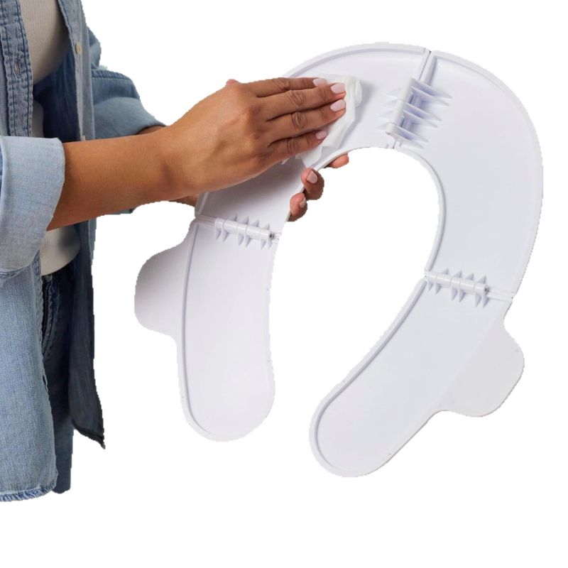 Kūdikių sulankstomas klozeto sėdynė su saugos užraktu – ovalo formos, hebean prekės ženklas, pakuotė 40 vnt., pritaikomas