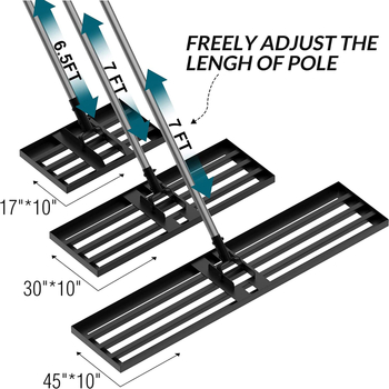 Εργαλείο επιπέδωσης κήπου από ανοξείδωτο ατσάλι, επίπεδος σετ για κήπο