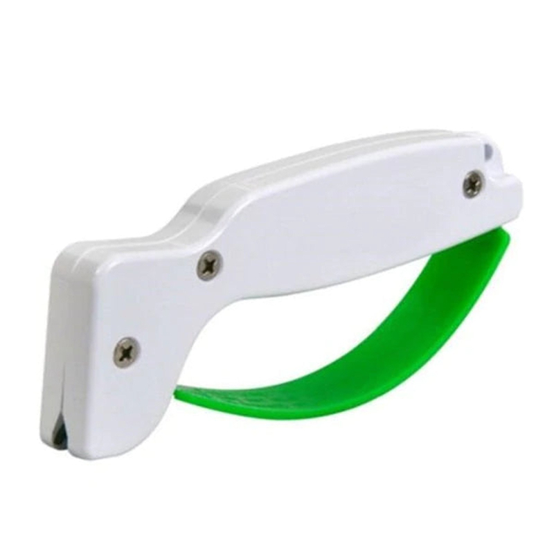 Nešiojamas peilių aštrintuvas, rankinis, plastikinis korpusas, modernus minimalistinis stilius (Medžiaga: plastikas; Funkcija: peilių aštrinimas; Stilius: modernus ir minimalistinis; Išleidimo metai: 2022)