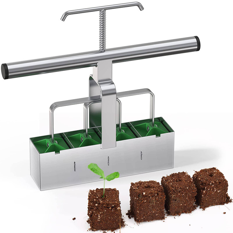 Miaro Ručni vrtni alat za sadnju presadnica i oblikovanje grudica tla s produženim ručkom, od čelika (0.95 kg, 28.5×5.2×25 cm)