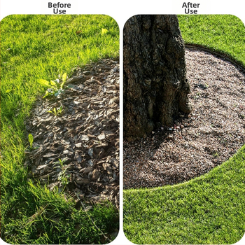 Vejos kraštų formavimo kastuvas – rankinis sodo įrankis, pusmėnulio formos peilis, su rankena (rankinis, pusmėnulio forma, kraštų formavimas, sodo įrankis)