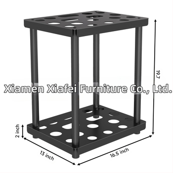 Μεταλλικό ράφι γεωργικών εργαλείων, βαμμένο με πούδρα, τοποθετούμενο στο δάπεδο, δύο επίπεδα, εξωτερική αποθήκευση εργαλείων