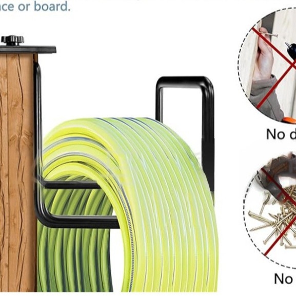 XT Smags darba šļūtenes turētājs sienas stiprinājumam – derīgs dārza instrumentiem