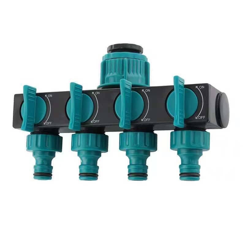 Europos stiliaus vandens skirstytuvas su 1 įvadu ir 4 išvadomis, su jungiklio vožtuvu Gordenbe