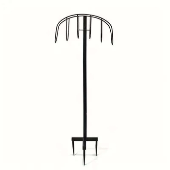 Στήριγμα αποθήκευσης σωλήνα κήπου, χάλυνας άνθρακα, εγκατάσταση στο έδαφος, μονοεπίπεδη, αποσπώμενο