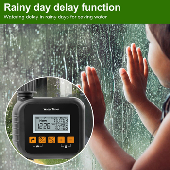 SK ABS Έξυπνος ελεγκτής άρδευσης για μπαλκόνι κήπου, με χρονοδιακόπτη, αισθητήρα βροχής και αυτόματη κεφαλή ψεκασμού