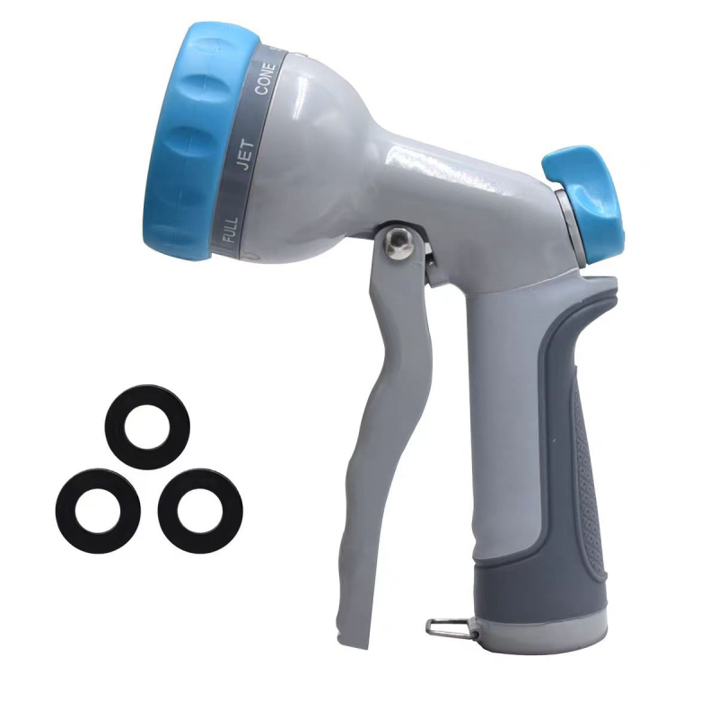 Μεταλλικό, πολυλειτουργικό πιστόλι νερού κήπου με οκτώ ρυθμίσεις ψεκασμού, υψηλής πίεσης, για πλύσιμο αυτοκινήτων και πότισμα κήπων