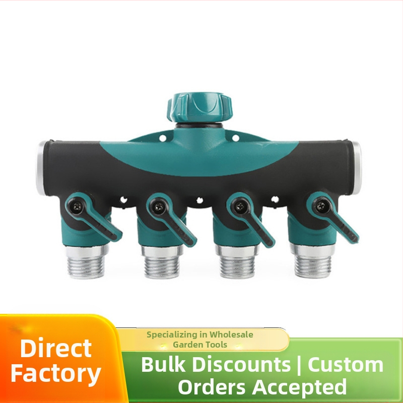 Τετραδρομική βαλβίδα με σφαίρα, τετραδρομικός διαχωριστής νερού, σύνδεση νερού, σωλήνας με πλαστικό επίχρισμα (Μάρκα: Shengda, Εφαρμογή: Πάρκο)