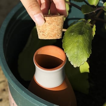 JX δοχείο ποτίσματος με σταγόνα, πηλός, χωρητικότητα 400 ml, διαρροή νερού