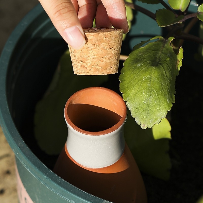 JX δοχείο ποτίσματος με σταγόνα, πηλός, χωρητικότητα 400 ml, διαρροή νερού