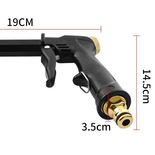 SNJUE Ūdens pistole — Metāla galva, Plastmasas rokturis, Izsmidzināšanas attālums 15, Divējāda izmantošana automašīnām