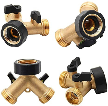 Réz Y-típusú háromutas kerti slagelosztó csap