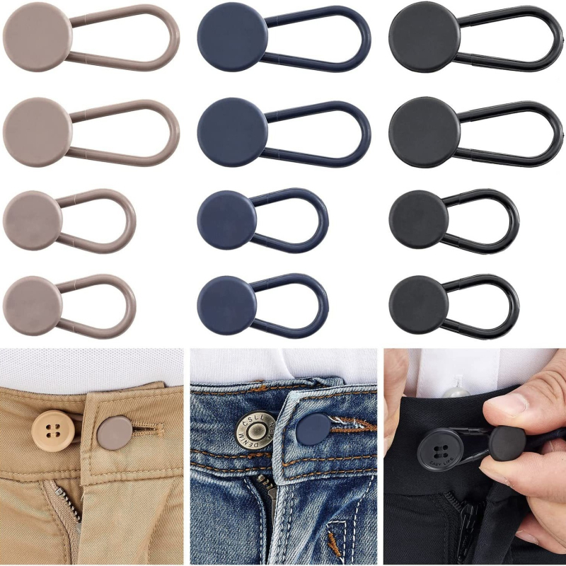 12 gab. jostas pogu paplašinātājs biksēm/džinsiem — plastmasa/rezīns, DIY piederumi, modes OL stils