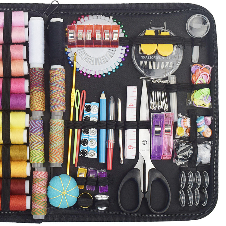 Oya õmbluskomplekt, 228-osaline, koduseks õmblemiseks, karbis 40 komplekti, kogukaal 500 g, litsentsiga privaatne märgis, kohandatava töötlemise võimalus