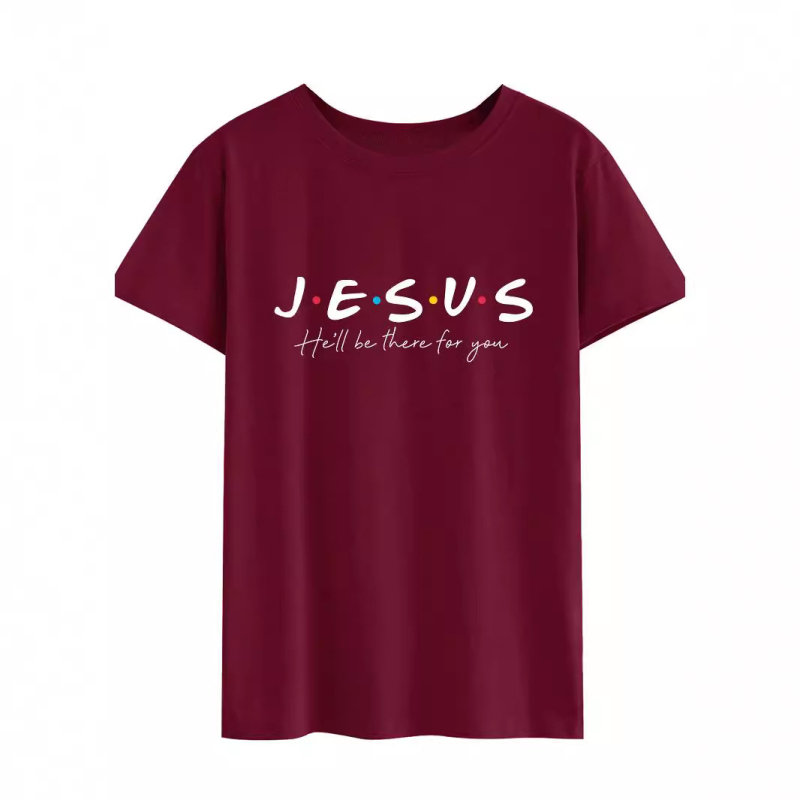 Pamutból készült slim-fit rövid ujjú póló angol betűs nyomással, kerek nyakú