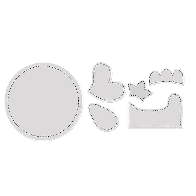 Akrilinis Velykų vištos krepšelio šablonas, šešių dalių rinkinys