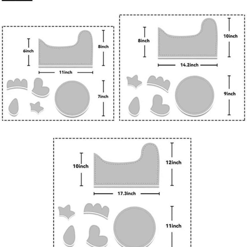 Akrilinis Velykų vištos krepšelio šablonas, šešių dalių rinkinys