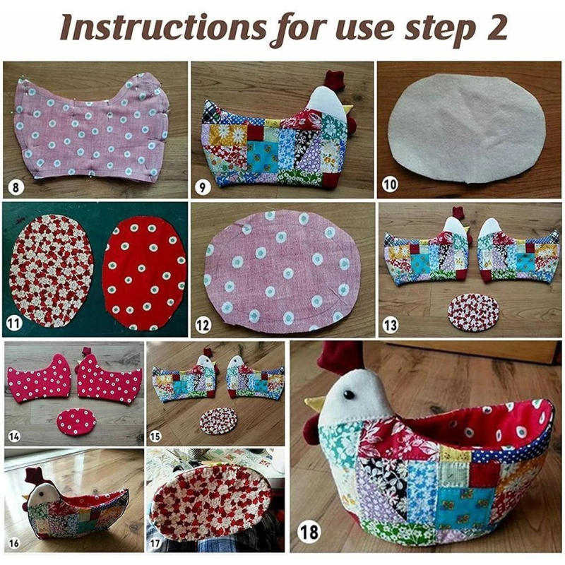 Akrilinis Velykų vištos krepšelio šablonas, šešių dalių rinkinys