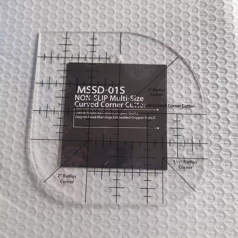 MSSD-01S Акрилна многофункционална шевна измервателна линийка за пачворк със DIY оформящ шаблон и колело за рязане