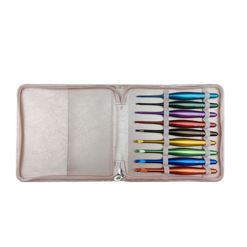 Σετ 9 αλουμινένια βελονάκια, χειροποίητα γυαλισμένα, για πλέξιμο πουλόβερ