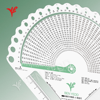 BEN YEDD kötés számláló és sűrűségmérő, ventillátor alakú dizájn, kötés kalkulátor