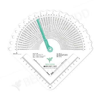 BEN YEDD kötés számláló és sűrűségmérő, ventillátor alakú dizájn, kötés kalkulátor
