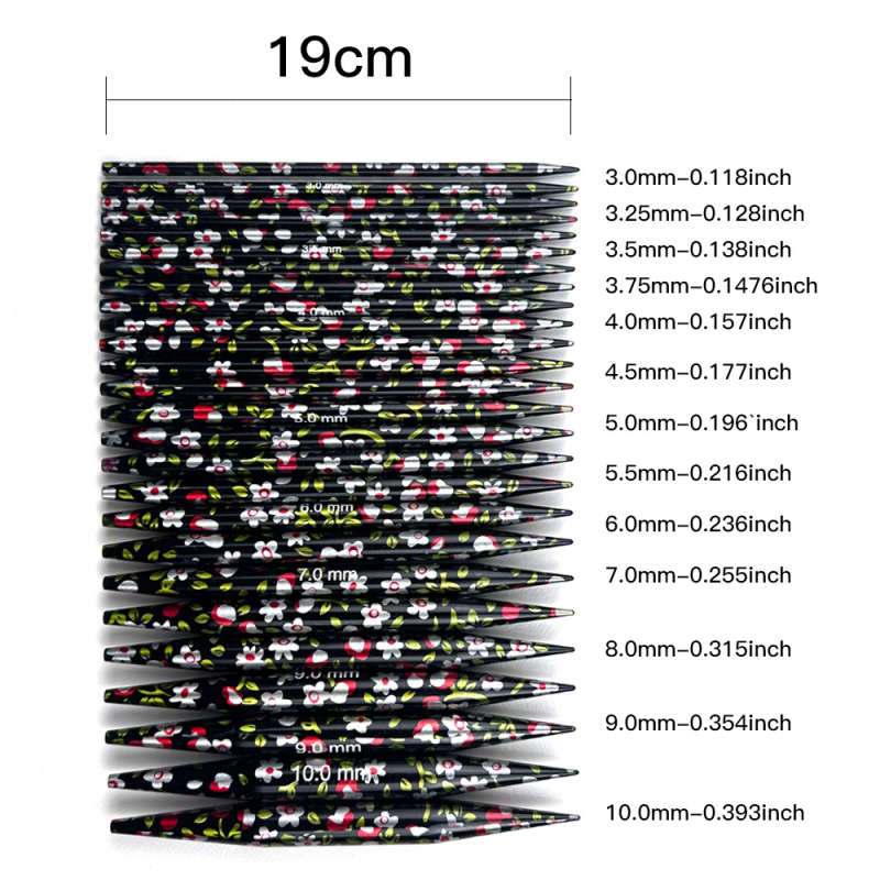 Odvojive kružne igle za pletenje, otisak aluminijevog oksida, set od 13 pari, u PU torbi, 2024 model