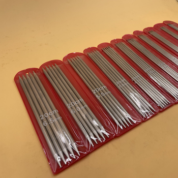 Ατσάλινες βελόνες πλεξίματος για πουλόβερ – κοντές και ευθείες, σετ 5 τεμαχίων, οικιακό στυλ, δυνατότητα εξατομίκευσης