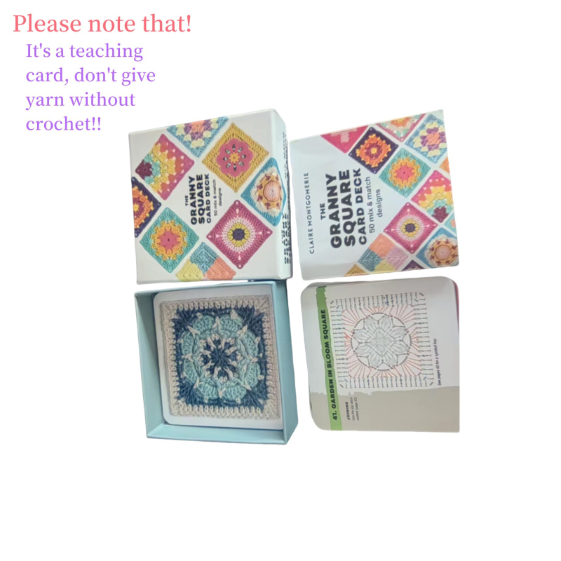 Карти със схеми за плетене – Granny Square комплект, 66 карти, 260 г, вълнени модели, бабина шарка карти; възможност за персонализация