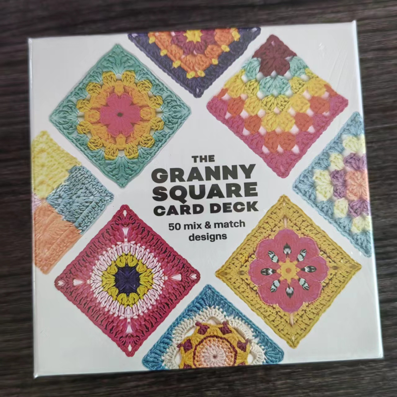 Карти със схеми за плетене – Granny Square комплект, 66 карти, 260 г, вълнени модели, бабина шарка карти; възможност за персонализация