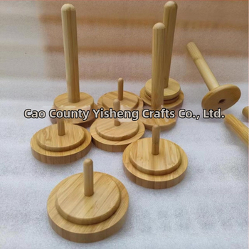 Βάση για ρολά κλωστής – περιστρεφόμενη, μπαμπού ξύλο, επιτραπέζιο ράφι από ξύλο, μοντέρνο απλό στυλ (Μάρκα: Yisheng)