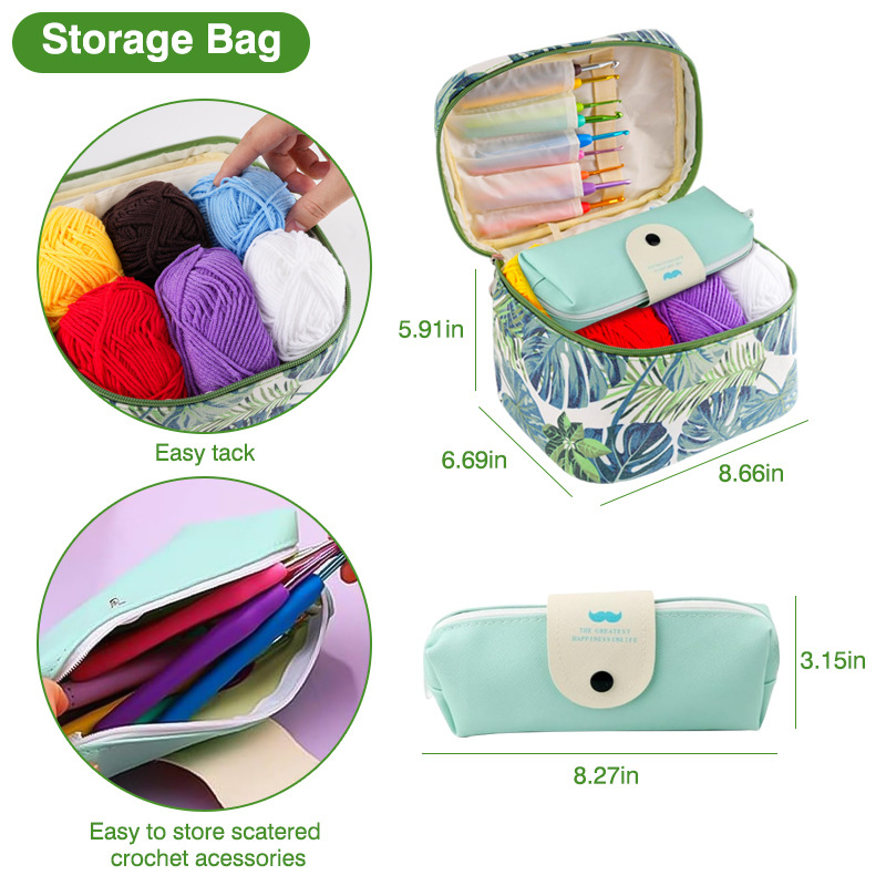 Mezgimo komplektas su DIY medžiagomis ir saugyklos krepšelis, 12 dėžu, bendras svoris 720 g