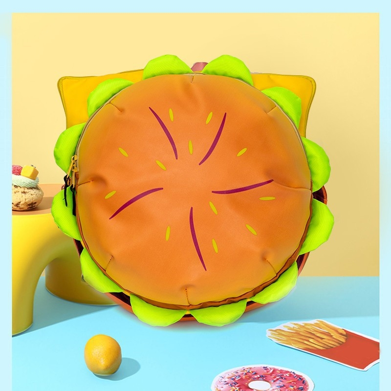 Ruksak u korejskom stilu, pliš materijal, otvaranje zipom, trodimenzionalna vanjska torba, unutarnji džep s zatvaračem